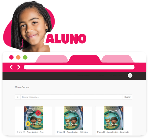 Aluna sorrindo